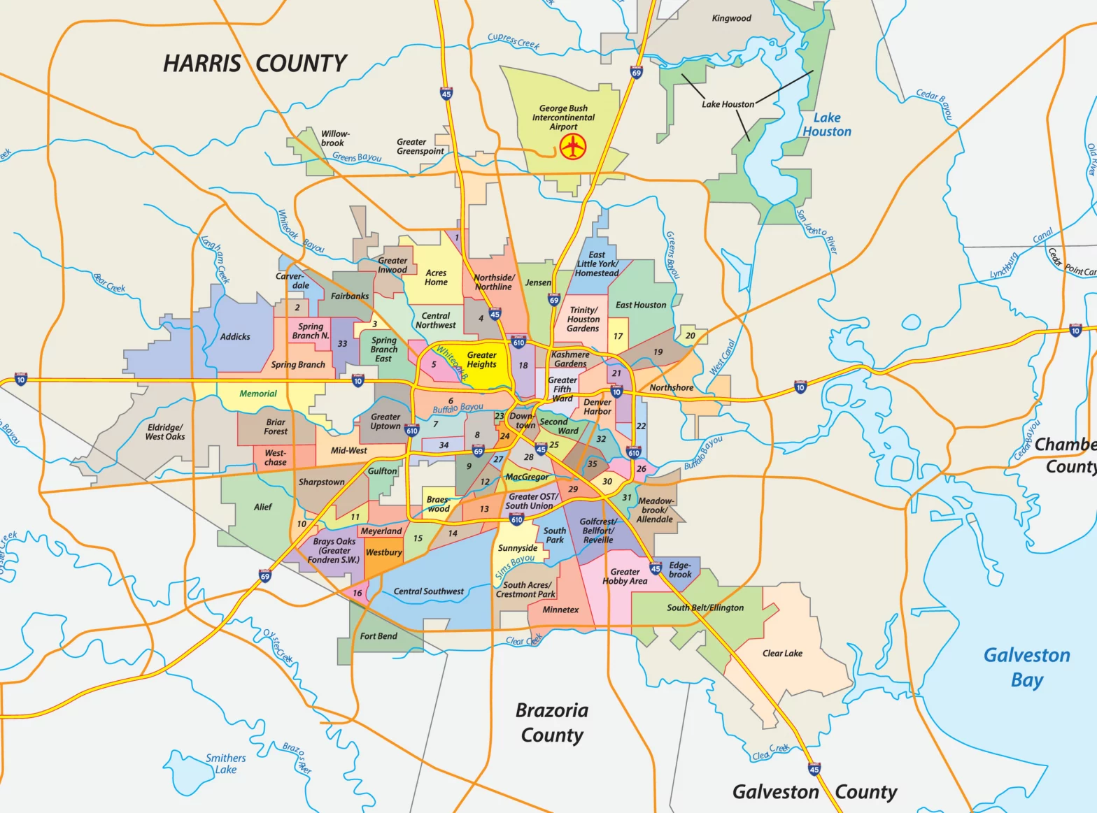 Houston MSA Map